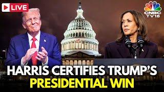 LIVE: Kamala Harris Certifies Donald Trump's Presidential Win | US Elections | House Senate | N18G