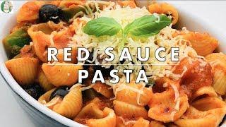 Red Sauce Pasta || No Onion No Garlic Italian Red Sauce pasta || Sattvik Kitchen