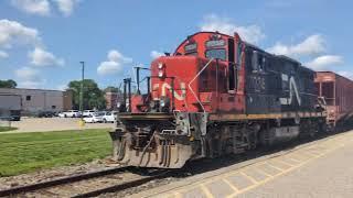 CN 514 at the Chatham VIA station. Aug 21, 2024