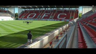 DROHNEN-DESINFIZIERUNG IM STADION AM BIEBERER BERG IN OFFENBACH - DANKE EMANTO!