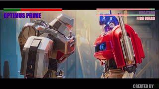 Optimus Prime vs Megatron & High Guard | “Transformers: One” | With Healthbars