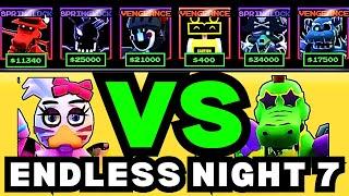 OP team vs Endless Night 7 Can we Make leaderboard? Roblox Five Nights TD (fntd)