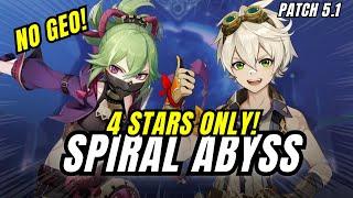 5.1 Spiral Abyss with only 4 stars and no geo!?