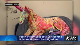 Boulder County Porch Piracy Suspects Left Behind Unicorn Pictures And Figurines