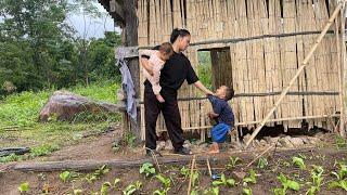 This is the first time I'm angry with you. Single mother growing vegetables