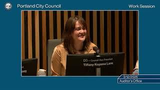 Portland City Council Work Session - Auditor's Office  03/12/25