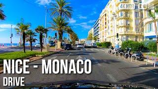 Scenic Drive From Nice City to Monaco -  France [4K HDR] Driving Tour