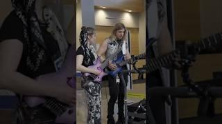 I bring music to her table and she starts to shred