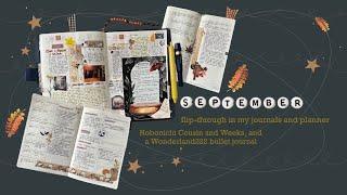 September flip-through | Hobonichi Cousin and Weeks journal flip through | Wonderland222 B6