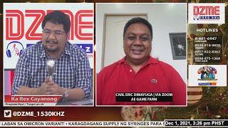 DZME : CARL ERIC DIMAYUGA OF AE GAMEFARM