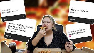 NEDEN MESLEĞİMİ YAPMIYORUM, SEVGİLİMLE NASIL TANIŞTIK, TEKRAR TÜP MİDE OLUYORUM? - PİZZA MUKBANG