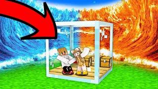 Building an Underground BUNKER to Survive a Lava Tsunami in Minecraft!!