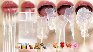 asmr CLEAR EMOJI FOOD JELLY 투명음식 이모지 먹방 eating sounds