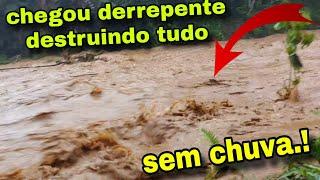 TROMBA d'água chegou do nada e sem chuva   ESCAPEI POR POUCO .!!