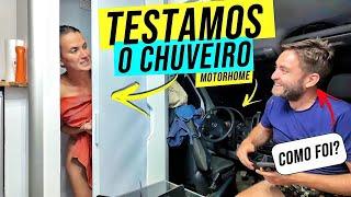 CHUVEIRO NO MOTORHOME ARTESANAL, PRIMEIRO TESTE REAL!