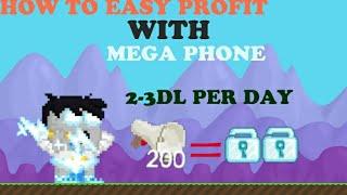 Growtopia | How To easy Profit With MegaPhone - [Growtopia Indonesia]