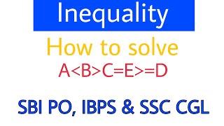 Inequalities in Reasoning tricks for SBI PO, IBPS & SSC CGL[in Hindi]||Exam Class