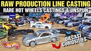 Hot wheels RAW production line casting and unspun castings Skyline R34 & Mad manga Kaido house