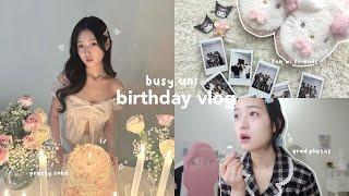 busy birthday vlog: hosting a party, gift unboxings, grad photos, fancy dinners, fun w/ friends