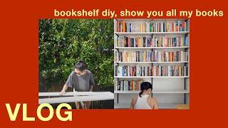 VLOG | bookshelf diy & bookshelf tour