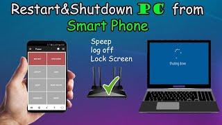 How to Remote Shutdown / Restart / Lock on Laptop and Desktop from Smart phone