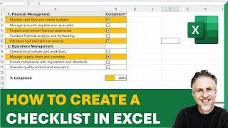 How to Create a Checklist in Excel | Interactive Checklist Template with Checkboxes