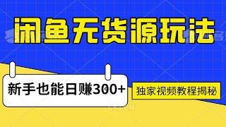 2024年闲鱼赚钱新攻略：无货源运营，新手也能日赚300+【独家视频教程揭秘】