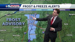 Video: Frosty night ahead; warm with sunshine on Sunday (4-30-22)