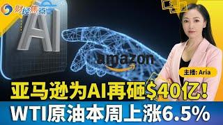 亚马逊AI再砸$40亿！2025年$169亿援助饥饿；英伟达登顶了吗？美WTI原油本周上涨6.5%;大选落定 消费者信心不及预期；财经焦点11/22