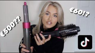 DYSON AIRWRAP vs THE TIK TOK BRUSH?! | FULL HAIR TUTORIAL