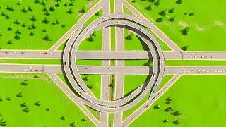 Which is THE BEST highway interchange layout? Cities Skylines!