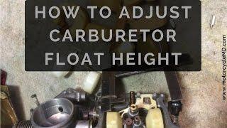 Carburetor Float Height Adjust/Check