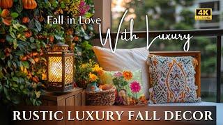 Rustic Luxury Autumn 2024: Elegant Fall Decor Ideas Blending Rich Textures for a Country Home