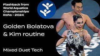 Winning Performance -  Nargiza Bolatova and  Eduard Kim in the Mixed Duet Technical 