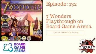 7 Wonders Board Game Playthrough on Board Game Arena