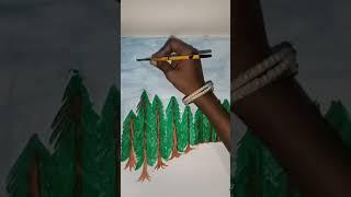 beauty full art drawing by RP arts #shorts#youtubeshorts#chandni song#water drawing only