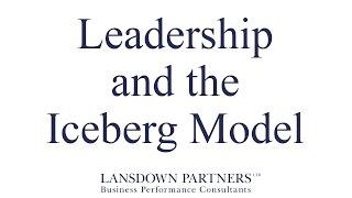 Video 21: Leadership and the Iceberg Model