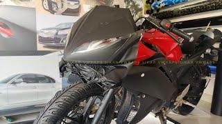 Yamaha R15 Vinyl Wrapping Black Matt | R15 Modification Black Panther| Vwraps Sikar |