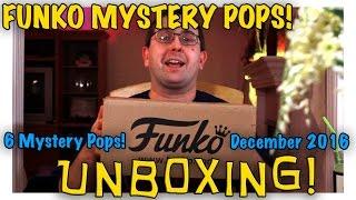 UNBOXING! Funko Mystery Box December 2016 - 6 Mystery Funko Pop Figures