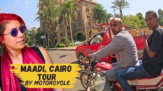 Maadi Motorcycle Tour | Cairo's Trendy Neighborhood | Egypt Vlog 184 | جولة في المعادي بالموتسيكل