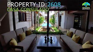 Book this Colonial Home with 4 BRS, Pool, & Viewpoint #Granada #Nicaragua