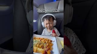 POV: Your son asked to eat breakfast on the airplane