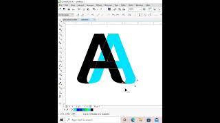 Creative A Logo Design in CorelDRAW || CorelDRAW Tutorial || #shorts #hemagraphics