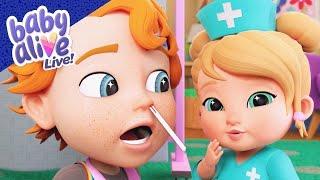  Baby Alive Doctors Get A Boo Boo!  Baby Alive Official 24/7 LIVESTREAM  Peppa Pig's Friends!