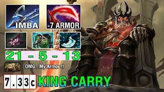 True King Hard Carry [Wraith King] Right Click Build Brutal Damage Ez Lifestealer Dota2 7.33C