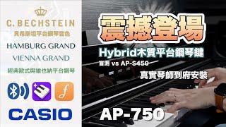 取樣貝希斯坦鋼琴CASIO AP-750歐洲名琴都在這，盲測feat.AP-S450混合式木質琴鍵更接近平台鋼琴機構感【小叮噹的店】