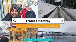 first snow experience in Tromso Norway | Nomadicvineet