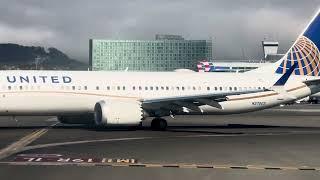 Boeing 737-900ER San Francisco Taxi to Takeoff [4K 60fps]