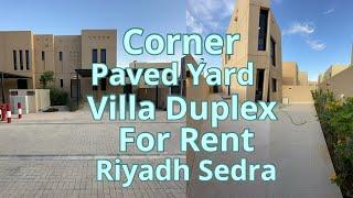 Corner Paved Yard Villa For Rent in Riyadh | Sedra | Roshn | Book Now +966500850043 or +966536023397