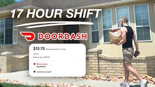 17 Hour DoorDash Shift (I made $___)